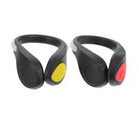 ibasenice 2 pièces Lampes Clip pour Chaussures de Cyclisme et Course Nocturne Lumière Lumineuse de Sécurité Imperméable Rouge et Jaune Accessoires Légers Antidérapants pour Activités