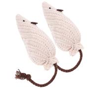 ibasenice 2 Pièces l'herbe à Chat en Peluche pour Chatons, Interactif | Résistant à Morsure et Traction, Garde le Chat Actif, Doux au Toucher, pour Jouer et Tuer