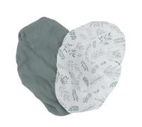ibasenice 2 Pièces Lot de Draps-Housses Coton Respirant pour Matelas de Berceau Ovale Housse Ajustée Douce et Adaptée pour Couffin et Berceau