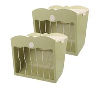 ibasenice 2 Pièces Mangeoire à Lapin Alimentation Cage De Lapin Mangeoire à Foin s Accessoires Cage à Cobaye Maman Guinée Petit Trou Supports De Conteneur De Plastique Green