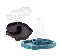 ibasenice 2 Pièces Mangeoire à Tortue Réservoir d'alimentation pour Reptiles Bol Habitat Terrarium Lézard Aquatique Chose Plat Abreuvoir Tortue Abreuvoir Portatif pour Reptiles Abdos