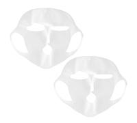 ibasenice 2 Pièces Masque Anti-évaporation en Silicone Blanc Masque de Soin Peau Réutilisable Forme Panda Crochet D’oreille et Retenir L’hydratation pour Mère et Petite Amie
