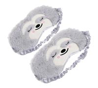 ibasenice 2 Pièces Masque de Sommeil en Peluche Douce pour Garçon et Filles Design Respirant et Mignon, Cache Yeux Confortable pour Dormir Sieste