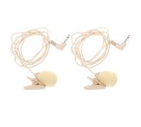 ibasenice 2 Pièces Microphone Cravate Filaire 3,5mm pour Smartphone, Beige