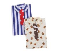 ibasenice 2 Pièces Mini Chemises Homme Échelle Vêtements Miniatures Réaliste pour Figurines Collectibles et Dioramas