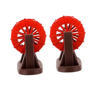 ibasenice 2 Pièces Miniature Aquarium Water Wheel Ornamental Fountain Silent Operation for Zen Garden Fish Tank Landscaping