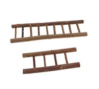 ibasenice 2 Pièces Miniature Wooden Ladder Set Tiny Step Ladder Model for Dollhouse Staircase DIY Mini Furniture Accessory for Miniature Garden and Fairy Decor
