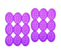 ibasenice 2 Pièces Moule à Savonnette Moule Solide et Sûr pour Massage en Silicone 9 Cavités Ovales pour Projets DIY et Fabrication Artisanale de Savonnette