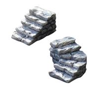 ibasenice 2 Pièces Ornements de Jardin Miniatures Résine Pierre pour Micro Décoration pour Maison de Poupée et