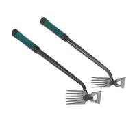 ibasenice 2 Pièces Outil de Désherbage avec Poignée Antidérapante Extraction des Mauvaises Double Tête et pour Jardin Potager et Culture