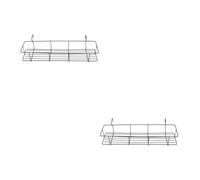ibasenice 2 Pièces Panier de Barbecue Inoxydable Organisateur de Bouteilles à Assaisonnement Support de Rangement pour Grill Accessoire Pratique pour Cuisine et BBQ Couleur