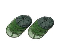 ibasenice 2 pièces Panier de Pliable avec Revêtement Imperméable Filet Renforcé et Fourches INOX pour Crabe Crevettes Adapté Aux Quais et Sorties Plein Air