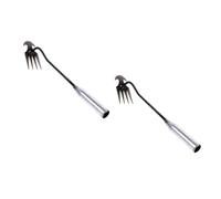 ibasenice 2 Pièces Pelle De Désherbage Déracinement Devoir Pelouse Jardinage Râteau Outil Portable du Jardin Multi Fonction à Nouveau Outil De Fourche à Main De Jardin Manuel De Jardin Acier