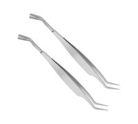 ibasenice 2 Pièces Pince Acier Inoxydable pour Retrait de Puces et Tiques Outil Portable Léger pour Nettoyage des Poils de Chats et Chiens et Réutilisable