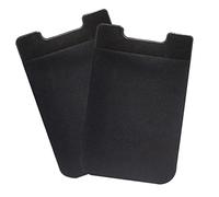 ibasenice 2 Pièces Porte-Cartes pour Téléphone Portable Pochette Adhésive Résistante à La Chaleur Et à L'humidité Conçue pour Ranger Cartes D'identité Et Espèces (Noir)