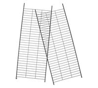 ibasenice 2 Pièces Rampe Métallique Extensible pour Cage à Chat Intérieur et Chenil, Rampe D'accès Flexible en Acier Noir pour Chat Âgé et Animal Domestique 42,5x16x2,3 Cm