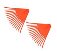 ibasenice 2 Pièces Râteau de Jardin Plastique Dents Outil et Durable pour Nettoyage Entretien des Pelouses de Couleur Orange