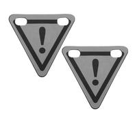 ibasenice 2 Pièces Réflecteur Triangulaire de Signalisation Vélo Noir | Matériau Réfléchissant, Trou Suspendre Intégré, Bloc Interne et Externe, pour Cyclistes et Poste de Selle