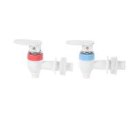 ibasenice 2 Pièces Robinet D'eau à Bouton-poussoir en Plastique Double Valve et Bec Anti-éclaboussures pour Distributeur de Boissons et Glacière