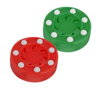 ibasenice 2 Pièces Rondelles de Hockey à roulettes Réutilisables Palets Entraînement pour Pratique Terrain Sec Accessoires de Hockey et Stabilité Améliorés pour Techniques de Patinage