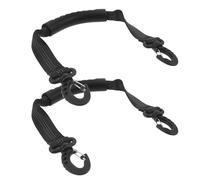 ibasenice 2 Pièces Sangle Réglable en Nylon pour Chaussures de Ski et Patins à roulettes avec Design Réfléchissant, Poignée Portable pour Équipement de Ski en Hiver Noir