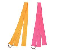 ibasenice 2 pièces Sangles de Yoga Lot de Bandes de Traction Fitness avec Boucle Électrolytique pour Étirement Bras Jambes Dos Équipement Sport Non Élastique pour Musculation et