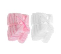 ibasenice 2 pièces Set de Serviettes Miniatures pour Maison de Poupée Accessoires de Salle de Bain Réalistes Décorations de Serviettes pour Jeu Imitation Garçon Fille Décoratives