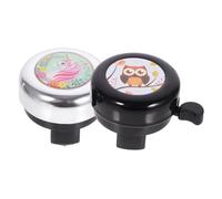 ibasenice 2 pièces Sonnette Garçon Fille Cartoon Clochette Forte pour Guidon Scooter Tricycle Design Licorne et Hibou Plastique Compatible VTT et Standards