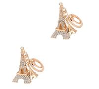 ibasenice 2 Pièces Strass Tour Eiffel Porte-clés Paris Porte Clé Tour Eiffel Modèle Eiffel Porte-clés Eiffel Paris Porte-clés Pour Femmes Voiture De Cristal Nacré Métal Manquer