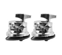 ibasenice 2 Pièces Support de Jambe de Batterie Métallique Base Antivibration pour Tom et Grosse Caisse Fixation pour Accessoires Percussion