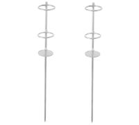 ibasenice 2 Pièces Support Parasol Métallique Piquet pour Parasol de Ancre Vent pour Camping Jardin