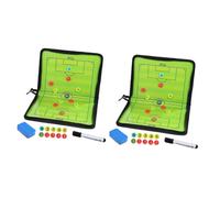 ibasenice 2 Pièces Tableau Magnétique pour Football avec Marqueur et Effaceur Planification de Match Portable pour Entraînement et Compétition