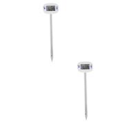 ibasenice 2 Pièces Thermomètre du Sol Usine Jardinage Sol de Compost humidité pour Médite de Jardin Instrument d'étude de Sol testeur de Sol Outil d'analyse de Sol Blanche