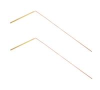 ibasenice 2 pièces Tiges de Radiesthésie Cuivre Robustes Outils Simples et Flexibles de Détection Eau et Énergie Bâtons Divinatoires Bicolores Polyvalents pour Usage Domestique et Extérieur