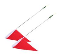 ibasenice 2 Pièces Tour Guide Flags With Telescopic Poles Lightweight Weatherproof Small Plain Flag For Outdoor Group Management And Travel Activities