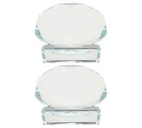 ibasenice 2 Pièces Trophée en Verre Octogonal Résistant à l'usure avec Effet de Diffraction de Lumière, Élégant pour Remises de Prix et Reconnaissance des Enseignants