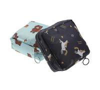 ibasenice 2 pièces Trousse de Rangement Hygiénique Oxford avec Fermeture Éclair Pochette de Voyage Légère pour Serviettes Protège-Slips et Petits Objets Lot