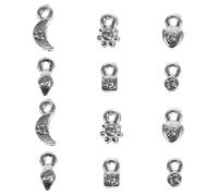 ibasenice 2 Sets de Bijoux Nail Art Ornement de Clou en Alliage Multi-fonction pour Décoration D'ongles DIY Outil de Perçage pour Artistes de Manucure