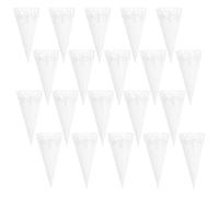 ibasenice 20 Cônes de Confettis en Papier Creux à Motifs Fleurs, Porte-confettis Mariage Découpe Cœur, Taille Standard, Fêtes, Décorations et Pétales, Accessoires pour Mariage