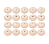 ibasenice 20 Perles en Bois Naturel Forme Boulier Légères et Réutilisables pour Bracelets et Loisirs Créatifs Artisanaux