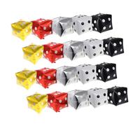 ibasenice 20 pièces Ballons Aluminium Thème Dés pour Soirée Jeu Décoration Photo Props Couleurs Or Argent Noir Blanc Rouge