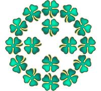 ibasenice 20 pièces Broche Trèfle à Quatre Émail Métallique Lot de Épingle Vêtement et Sac Unisexe Accessoire Élégant pour Costume et Veste