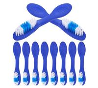 ibasenice 20 Pièces Brosse à Dents Anti-auto-mutilation Bleue avec Poils Souples et Manche Court en Pp pour Soins Dentaires Correctionnels et Nettoyage des Petits Espaces