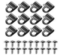 ibasenice 20 Pièces Clips de Visière pour Casques de Hockey, Attaches de Casque Universelles en Métal Argenté, Fixation Stable, pour Match et Entraînement, Athlètes