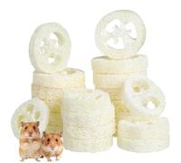 ibasenice 20 Pièces de Jouets à Mâcher en Luffa Beige pour Petits Animaux, Accessoires de Soin Oral Créatifs pour Hamster, Favorisent L’Attention et L’hygiène Dentaire