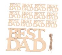 ibasenice 20 Pièces Décorations Suspendues pour Fête des Pères Ornements Découpés à Motif avec Corde pour Décoration Murale et