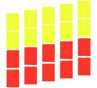 ibasenice 20 Pièces Lot de Cartes Arbitre Football PVC Rouge Jaune Résistantes Format Standard Imperméables pour Matchs Professionnels et Amateurs