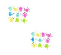 ibasenice 20 pièces Marionnettes à Doigts TPR Jouets Halloween Effrayants pour Contes et Fêtes Familiales Styles Aléatoires