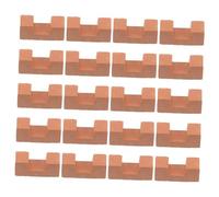 ibasenice 20 Pièces Mini-Briques Édifice De La Maison Minuscule Miniature Réaliste Briques Modèles Miniatures De Jardin Petites Briques Blocs De Modèles Minuscules Mini-Blocs Argile Orange