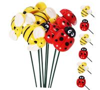 ibasenice 20 Pièces Piquets de Décoration de Jardin Lot de Insectes Abeilles pour Décorer Vos Extérieurs Plantes et